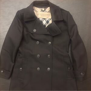 Burberry Brit Black Double-Breasted Trench Coat